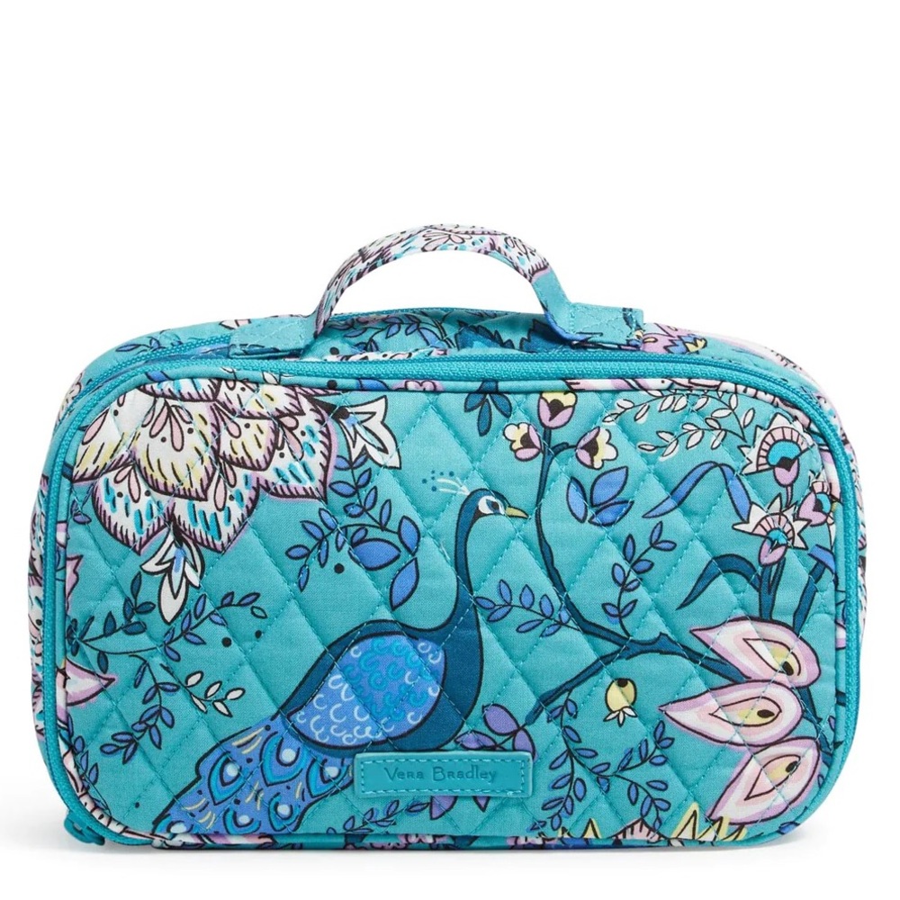 Vera bradley nwt peacock garden Factory Style Blush & Brush Makeup Case